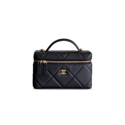 CHANEL MASTER 25K DIAMOND PATTERN CALFSKIN VANITY CASE AP4936 (19.5*17*5cm)